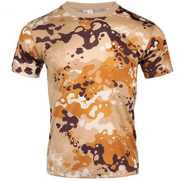 Orange Camouflage Military T-Shirt