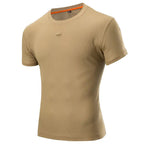 Men's Tan Slim Fit Quick Dry T-Shirt
