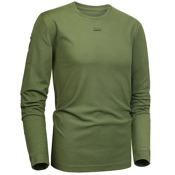 Men's Olive Green Tactical Long Sleeve Shirt