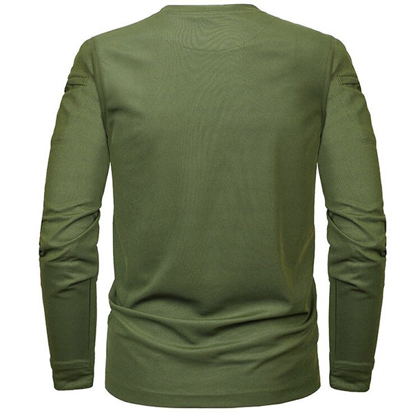 Men's Olive Green Tactical Long Sleeve Shirt