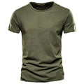 Army Green Cotton Military T-Shirt