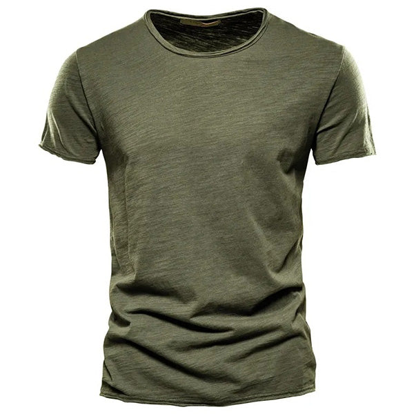 Army Green Cotton Military T-Shirt