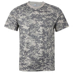 Digital Grey Camouflage Military T-Shirt