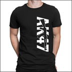 Unisex Black AK47 Vertical Print T-Shirt