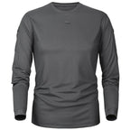 Long-Sleeved Grey Military T-Shirt