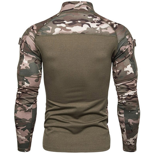 Men's Multicam Camo Quarter-Zip Combat Shirt