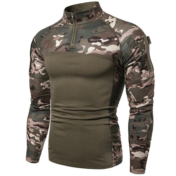 Men's Multicam Camo Quarter-Zip Combat Shirt