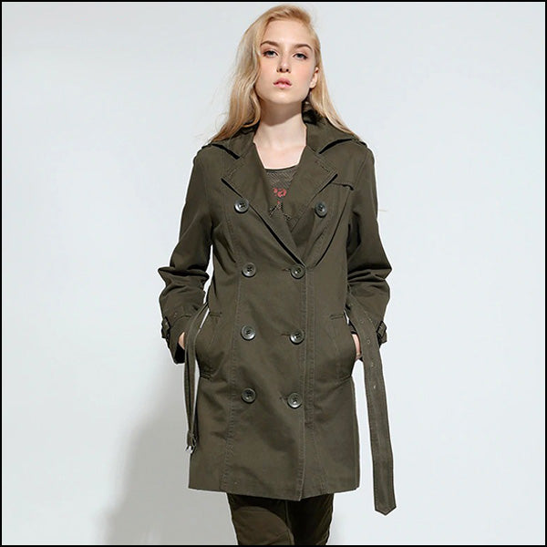 Women's Military Trench Jacket