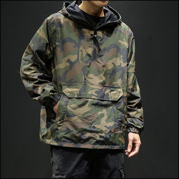 Men's Camouflage Pullover Half-Zip Anorak