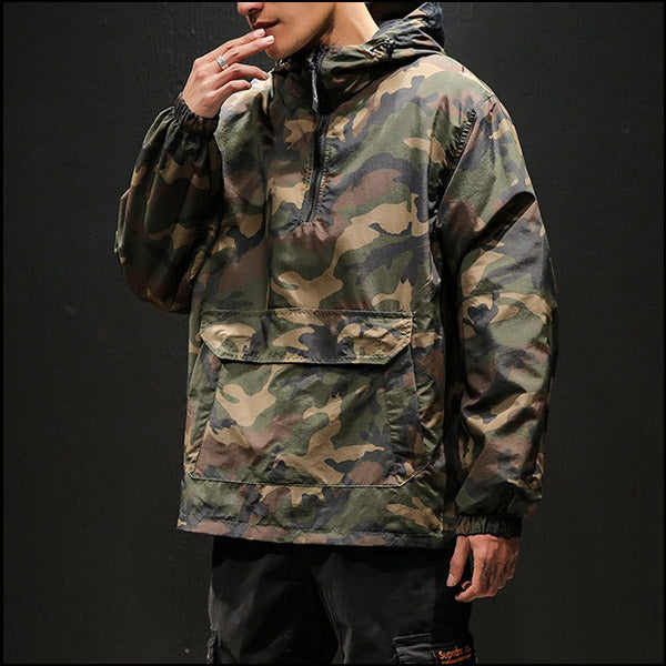 Men's Camouflage Pullover Half-Zip Anorak