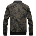 Men's Camouflage Bomber Jacket with Sleeve Pocket