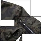 Men's Camouflage Bomber Jacket with Sleeve Pocket
