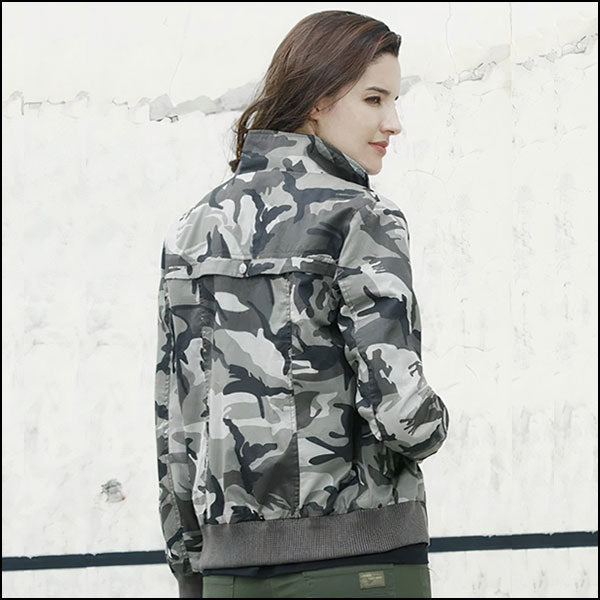 Women's Military Print Camouflage Jacket