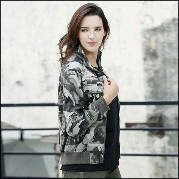 Women's Military Print Camouflage Jacket