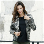 Women's Military Print Camouflage Jacket