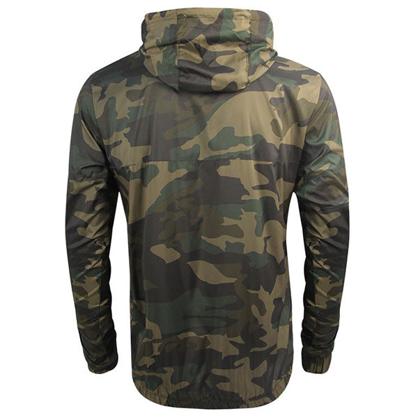 Lightweight Camouflage Hooded Windbreaker