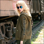 Women's Military Jacket with Hood
