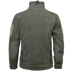 Men's Tactical Olive Green Full-Zip Fleece Jacket