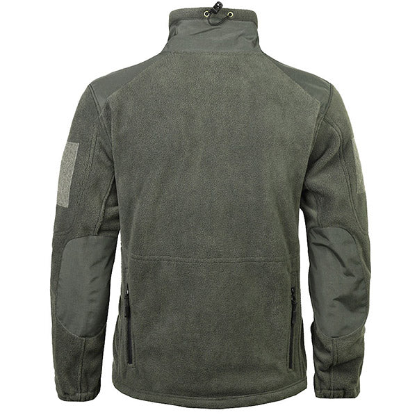 Men's Tactical Olive Green Full-Zip Fleece Jacket