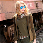 Women's Military Jacket with Hood