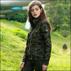 Women's Military Jacket with Patch