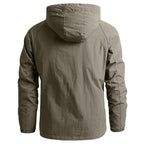 Men's Olive Green Outdoor Hooded Jacket