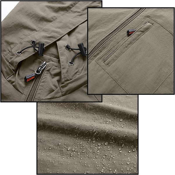 Men's Olive Green Outdoor Hooded Jacket