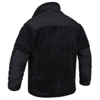Black Combat Fleece Jacket with Shoulder Patches