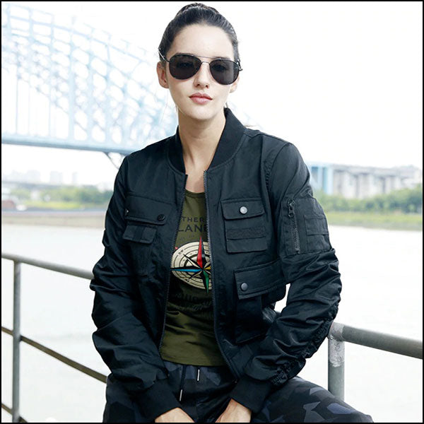 Women's Timeless Black Military Jacket