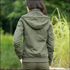 Women's Khaki Green Military Jacket