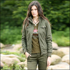 Women's Khaki Green Military Jacket