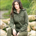Women's Khaki Green Military Jacket